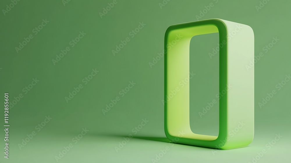 Abstract Geometric Green Shape Design. Minimalist Modern Architecture Illustration. Abstract Geometric Green Shape Design. Minimalist Modern Architecture Illustration.