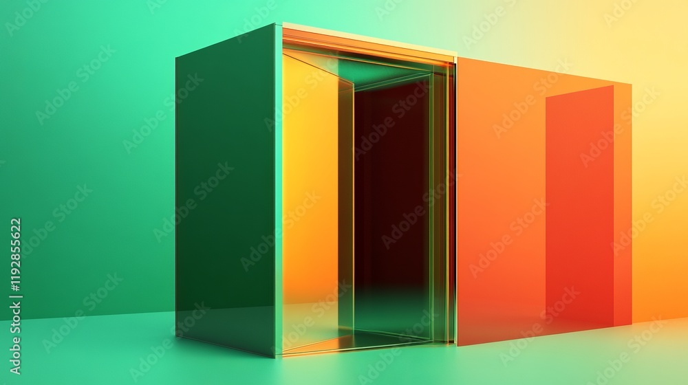 Geometric Abstract Architecture Design with Vibrant Colors Geometric Abstract Architecture Design with Vibrant Colors