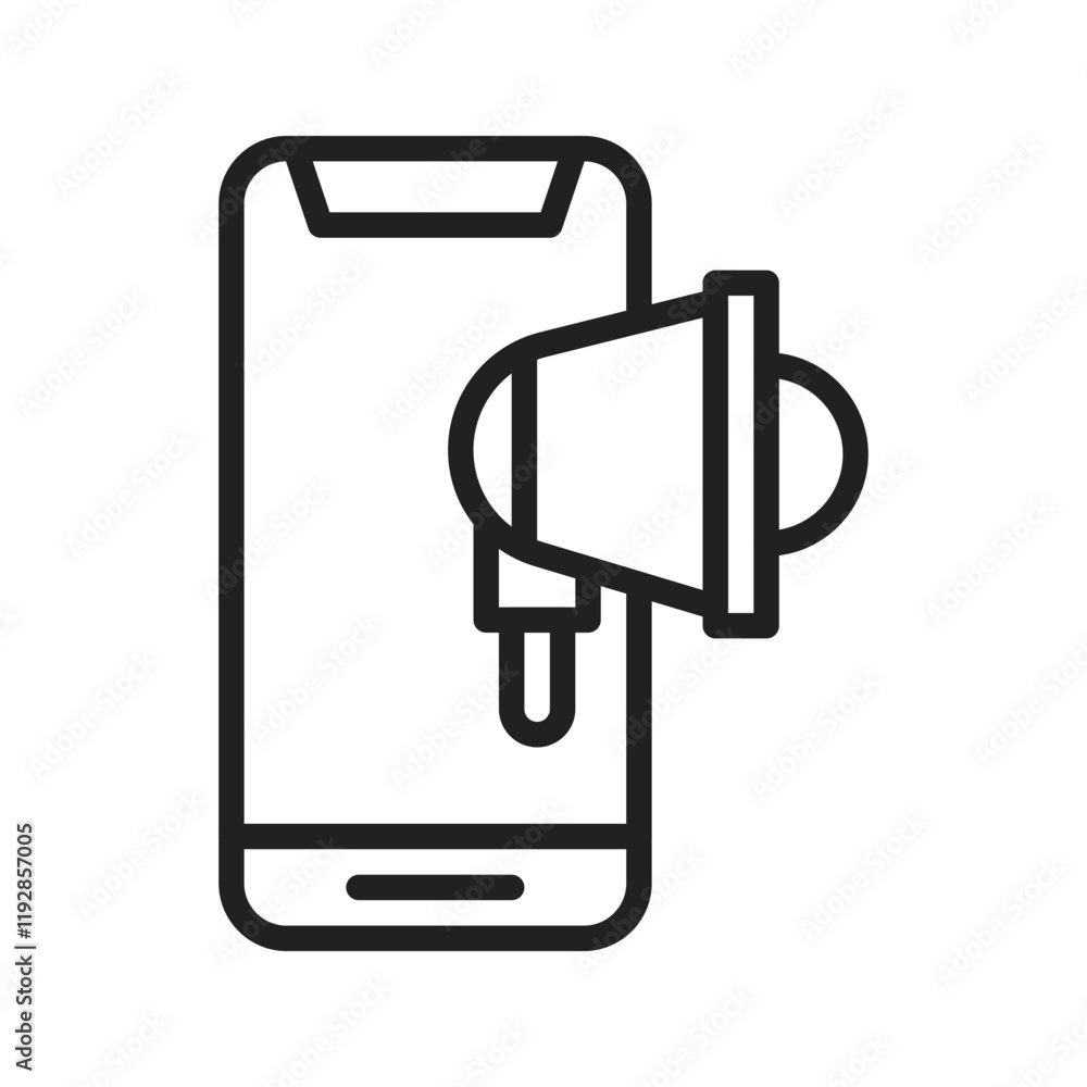 Mobile Marketing icon vector image. Suitable for mobile apps, web apps and print media. Mobile Marketing icon vector image. Suitable for mobile apps, web apps and print media.