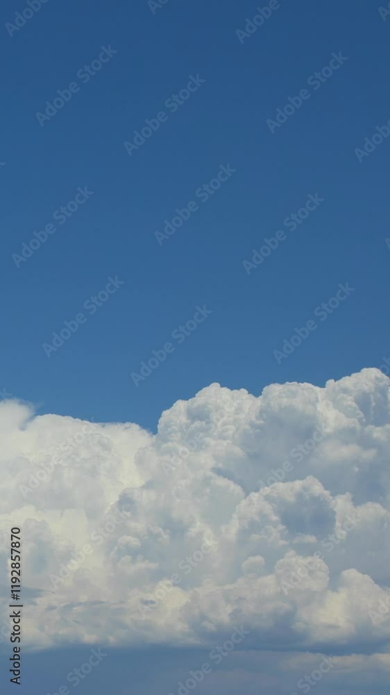 Desert Landscape Zoom in to Cumulus Cloud Vertical Video Background Desert Landscape Zoom in to Cumulus Cloud Vertical Video Background