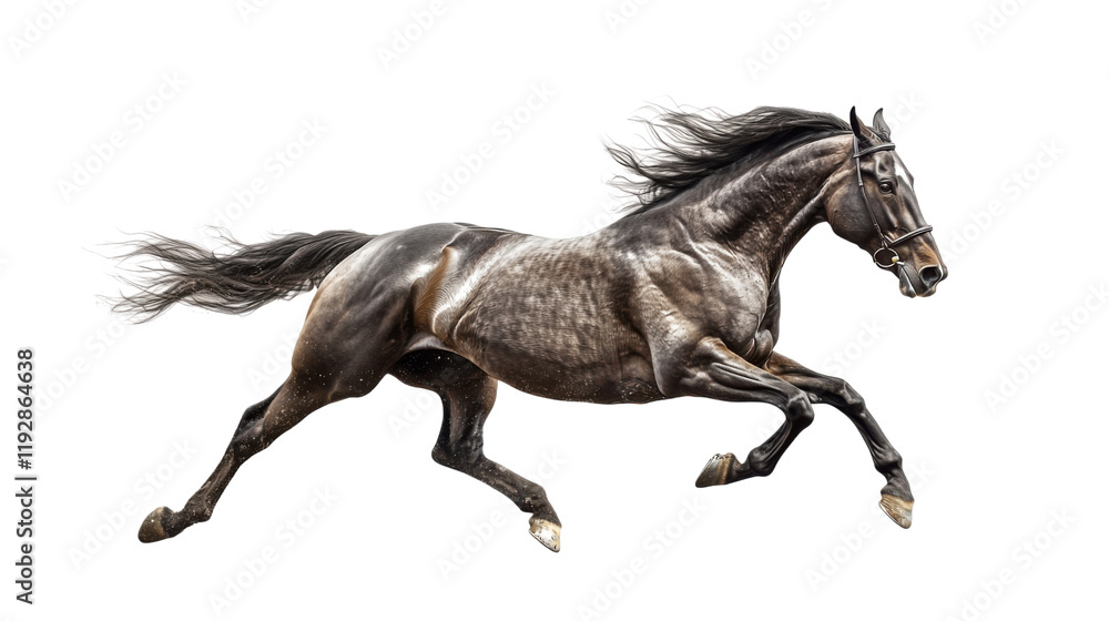 black running horse isolated on white background black running horse isolated on white background