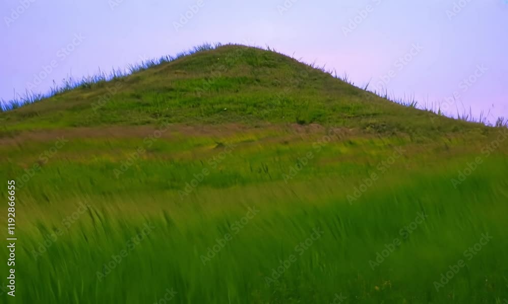 Hyperspeed Shot Hill with Fast Zoom Camera Movement