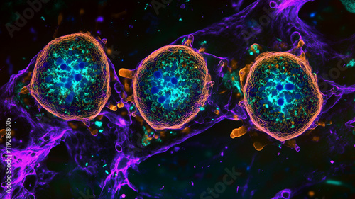 Colorful Depths of Immune System Exploration cells health biology science disease anatomy medicine  
