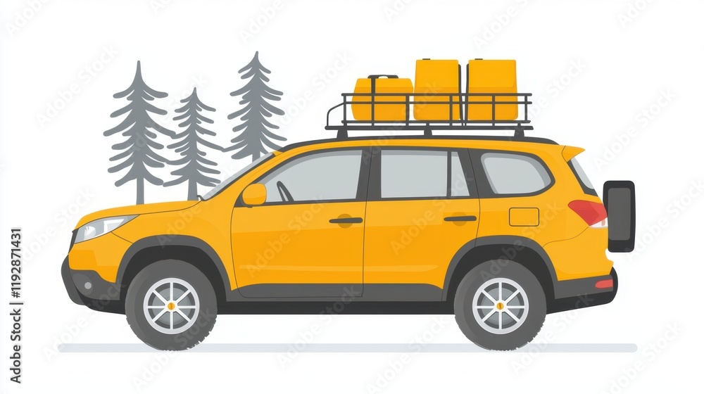 Fototapeta premium Preparing your car for wildfire evacuation