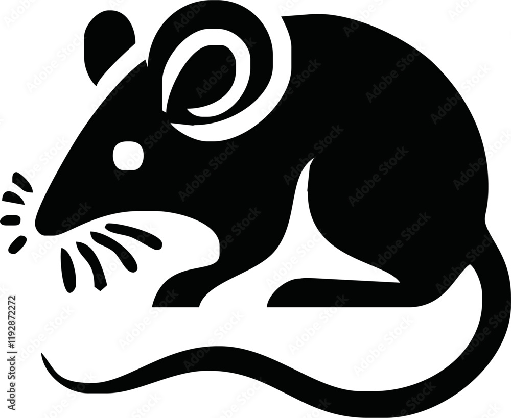 Silhouette of a rat - Mouse silhouette Silhouette of a rat - Mouse silhouette