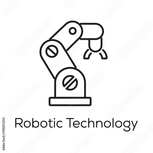 Robotic Technology Icon – AI-Powered Automation in Industrial Robotics