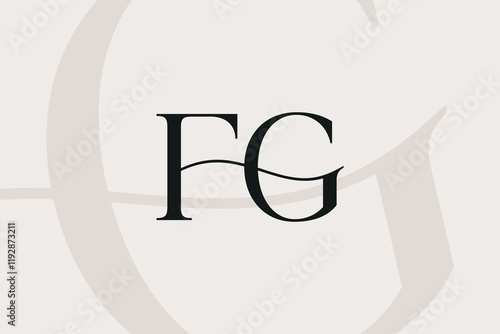 FG or GF letter logo icon design. Classic style luxury initials monogram.