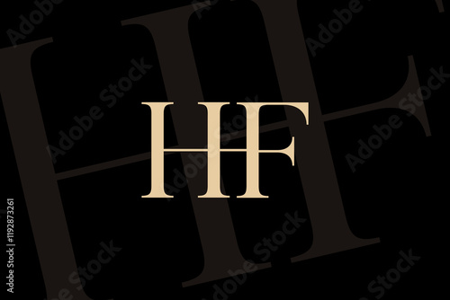 HF or FH letter logo icon design. Classic style luxury initials monogram.