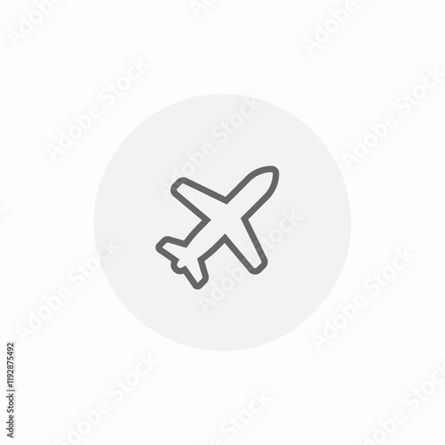 airplane flight icon sign vector