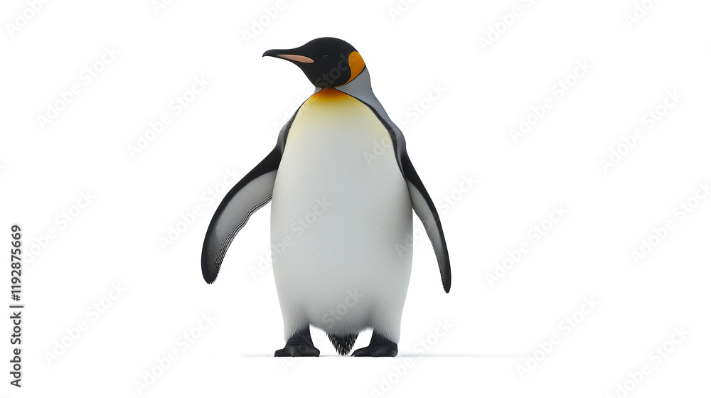 Fototapeta premium King Penguin isolated on a transparent or white background