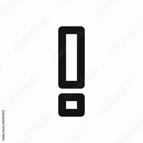 exclamation mark icon vector sign