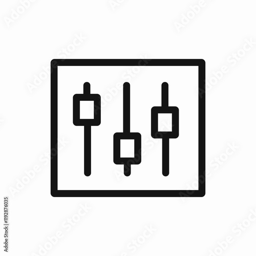 settings control panel icon vector sign