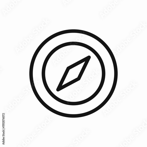 compass navigation icon vector sign