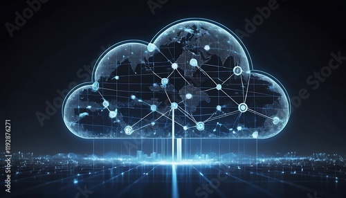 Wallpaper Mural Global Network Cloud Computing Data Infrastructure Torontodigital.ca