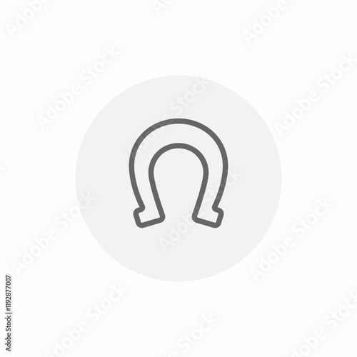 horse horseshoe icon sign vector