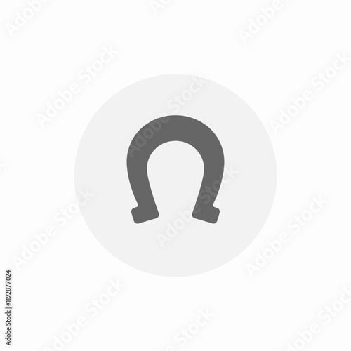 horseshoe horse icon sign vector