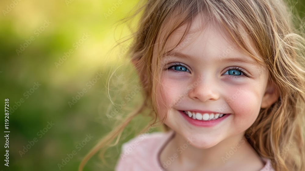 Portrait of a girl with a bright smile. Portrait of a girl with a bright smile.