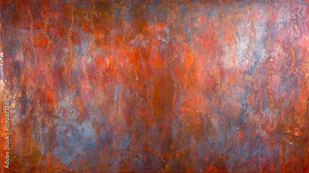 Abstract Fiery Fluid Art with Organic Flowing Patterns in Warm and Cool Tones Abstract Fiery Fluid Art with Organic Flowing Patterns in Warm and Cool Tones