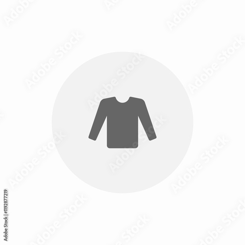 long sleeves shirt icon sign vector