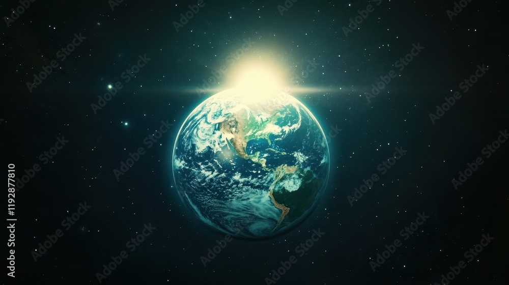 Obraz premium Earth Sunrise Celestial Sphere Space Background