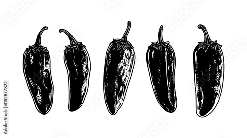 Chiles Rellenos tiled design, Chiles Rellenos repeating background illustration