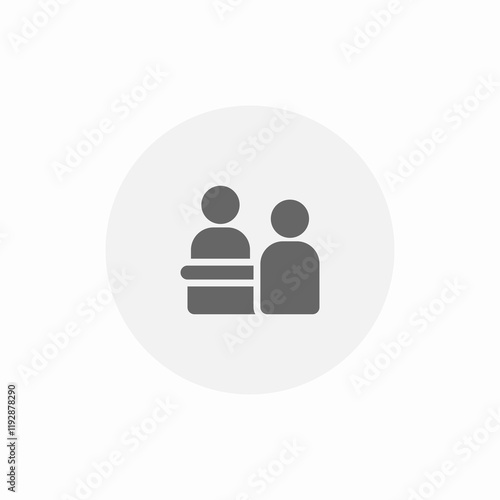 reception receptionist icon sign vector