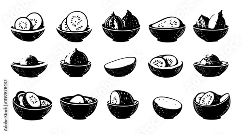 Collection of Cucumber Salad, food vector art