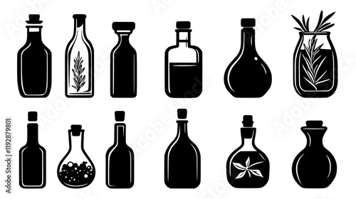 Collection of Italian Dressing icons, Italian Dressing vectorized seamless pattern