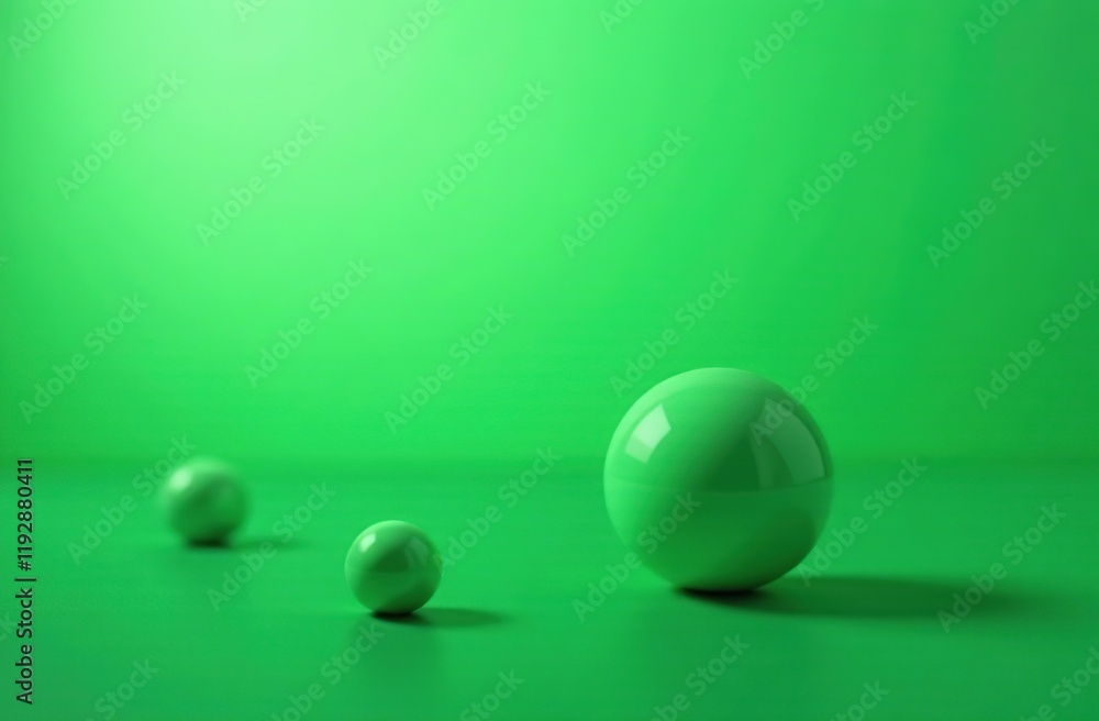 Abstract gradient background in green tones. Balls of different sizes, different shades of green. Cosmetic background for presentation of cosmetics. Abstract macro is cool Abstract gradient background in green tones. Balls of different sizes, different shades of green. Cosmetic background for presentation of cosmetics. Abstract macro is cool