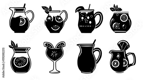 Sangria tiled design, Sangria repeating background illustration