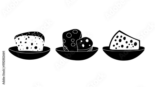 Collection of Stilton, food vector art