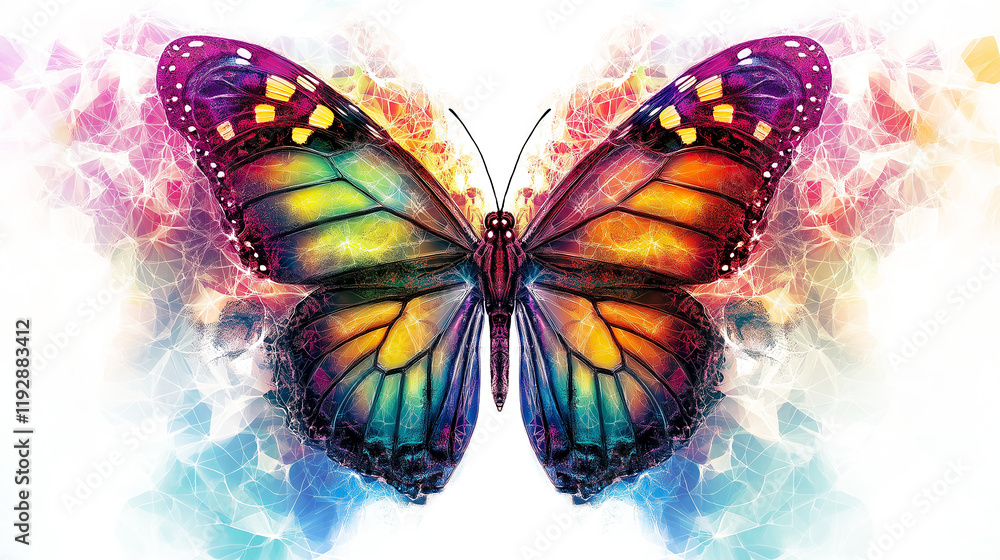 Obraz premium Monarch Butterfly A Vibrant Symbol isolated on a transparent or white background