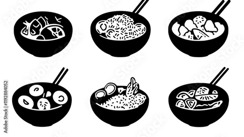Collection of Arroz con pollo, vectorized food design