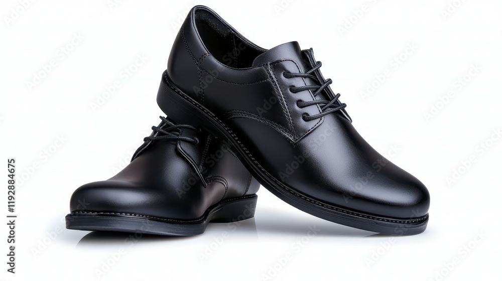 Stylish black leather shoes studio setting product image minimalist background professional photography fashion concept Stylish black leather shoes studio setting product image minimalist background professional photography fashion concept
