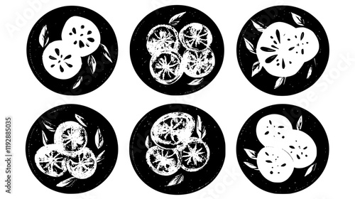Collection of Caprese Salad, vectorized food design