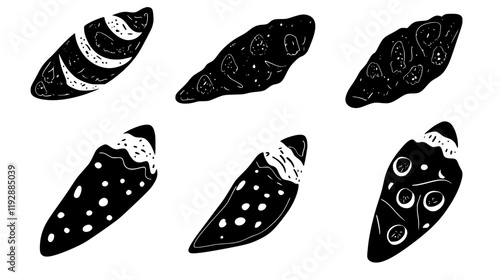 Collection of Cannoli, vectorized food design