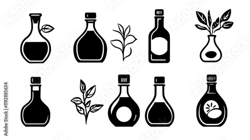 Collection of Cider vinegar continuous icon pattern, Cider vinegar vectorized artwork