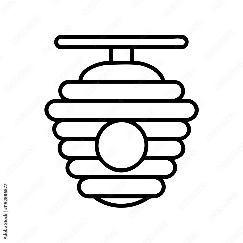 beehive icon, beehive line art - simple line art of beehive, perfect for beehive logos and icons and themed design