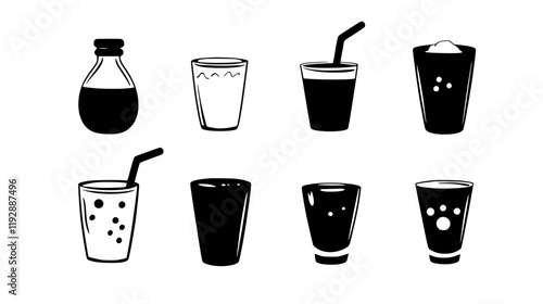 Collection of Kefir, vectorized food design