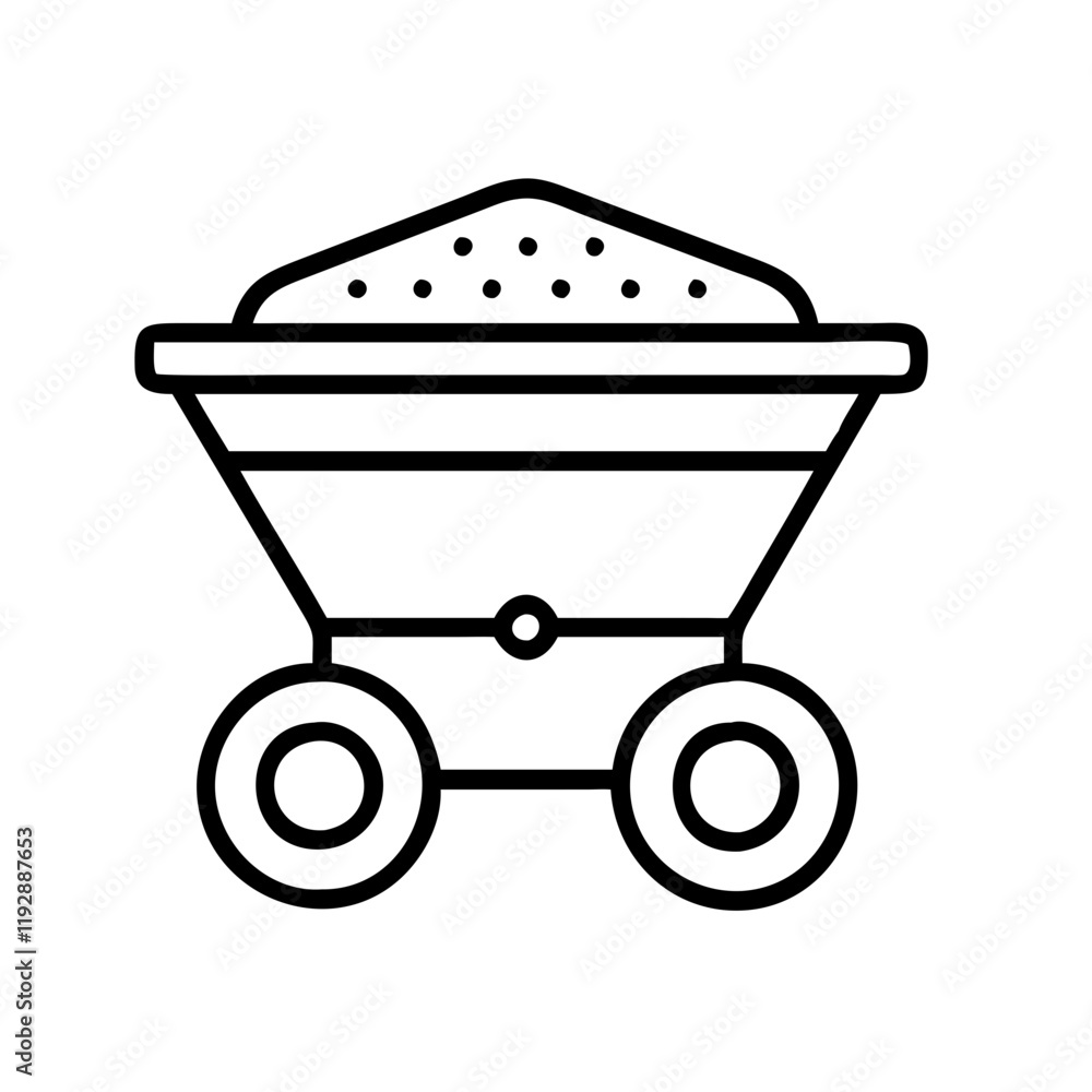 fertilizer spreader icon, fertilizer spreader line art - simple line art of fertilizer spreader, perfect for fertilizer spreader logos and icons and themed design fertilizer spreader icon, fertilizer spreader line art - simple line art of fertilizer spreader, perfect for fertilizer spreader logos and icons and themed design