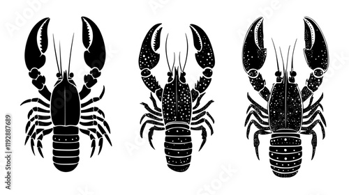 Collection of Lobster Thermidor, vectorized food design