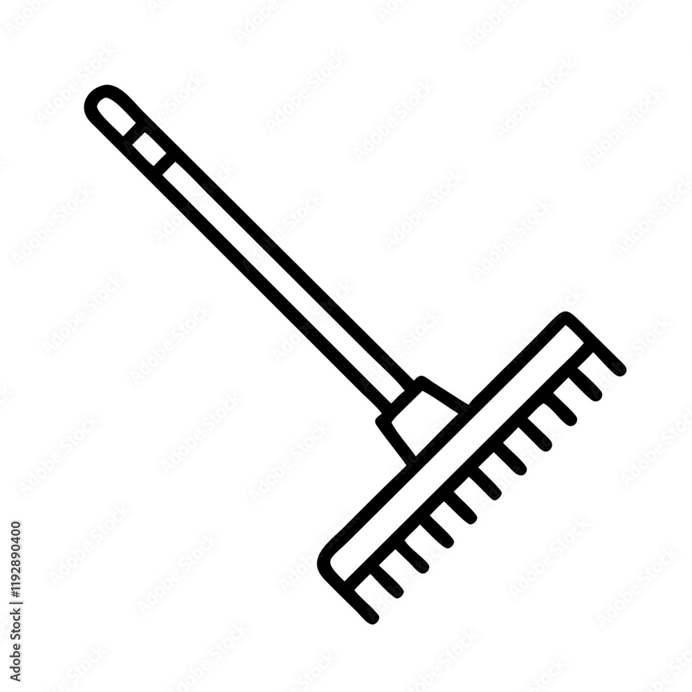rake icon, rake line art - simple line art of rake, perfect for rake logos and icons and themed design rake icon, rake line art - simple line art of rake, perfect for rake logos and icons and themed design
