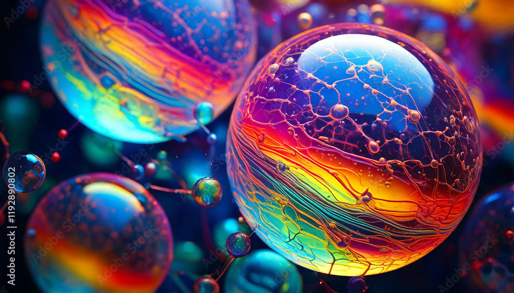 Molecule and atom illustration for science background, number 30 Molecule and atom illustration for science background, number 30
