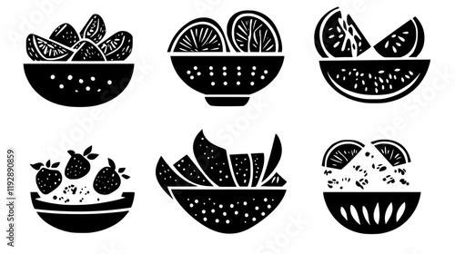 Watermelon and Feta Salad tiled design, Watermelon and Feta Salad repeating background illustration