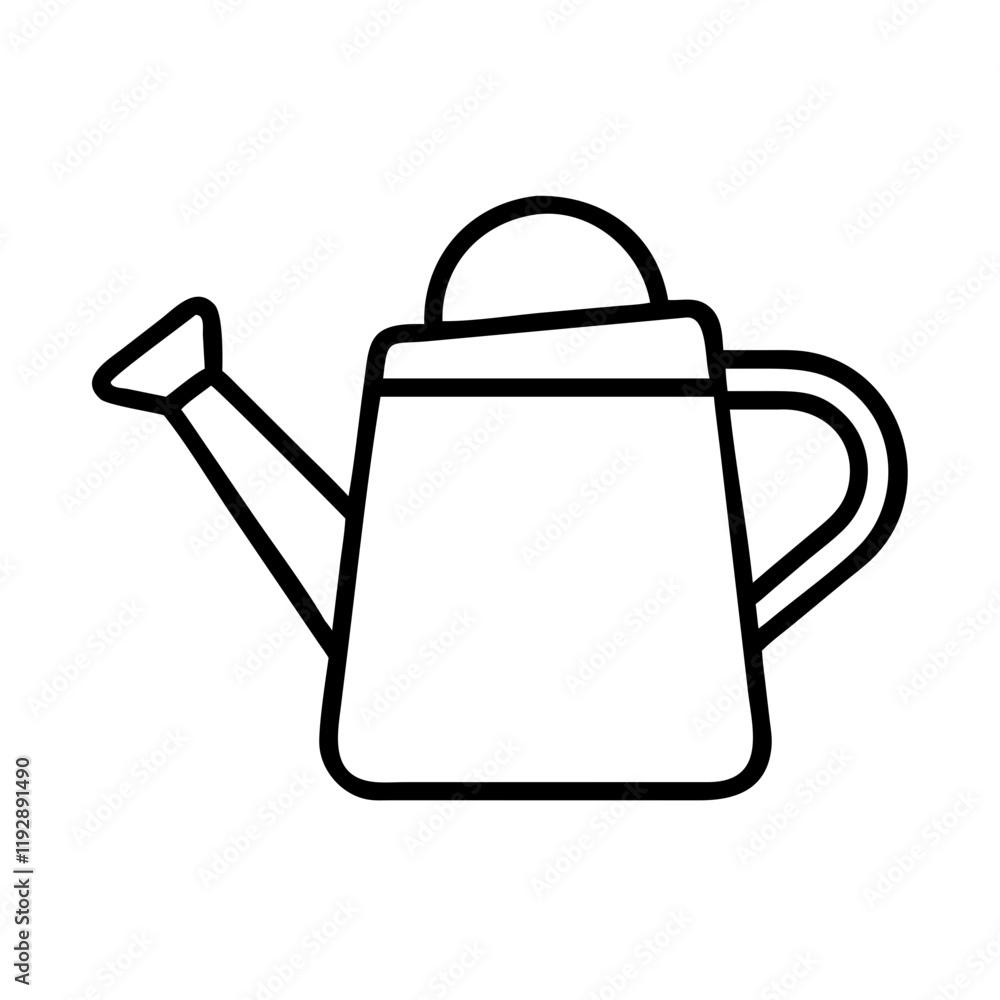watering can icon, watering can line art - simple line art of watering can, perfect for watering can logos and icons and themed design watering can icon, watering can line art - simple line art of watering can, perfect for watering can logos and icons and themed design