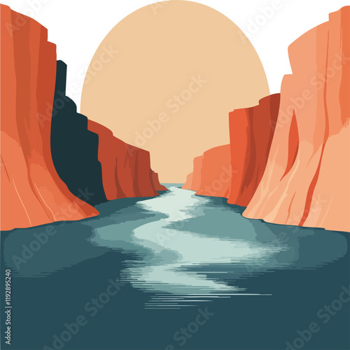 grand canyon sunset _ Vektor eps 10 photo