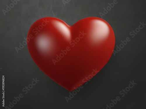 Wallpaper Mural red heart on black background Torontodigital.ca