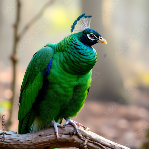 portrait of a peacock