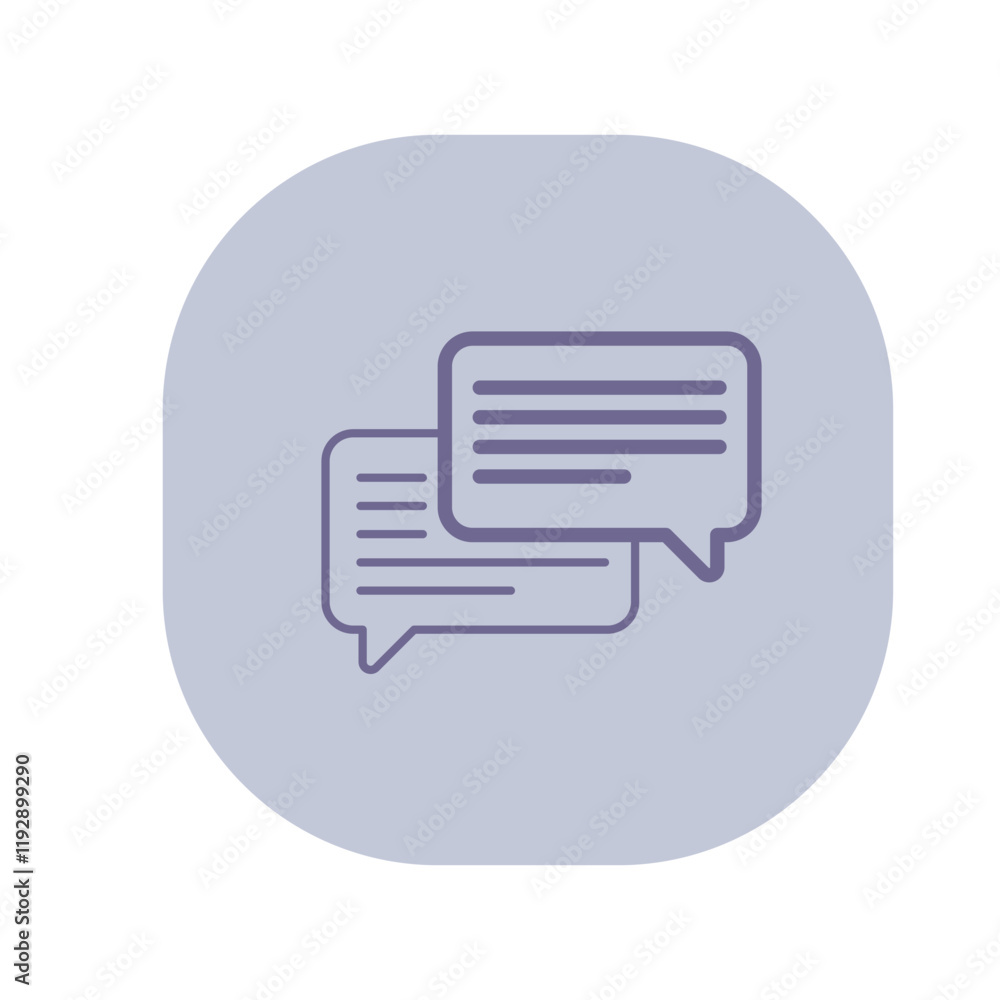 Message line icon. Speech bubbles, text message outline sign. Chatting, communication, conversation concept. Vector illustration, symbol element for web design and apps Message line icon. Speech bubbles, text message outline sign. Chatting, communication, conversation concept. Vector illustration, symbol element for web design and apps