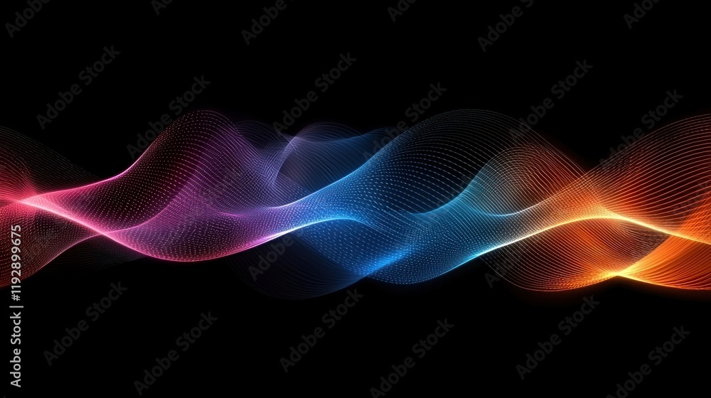 Obraz premium Abstract Colorful Waves: A Symphony of Light and Color